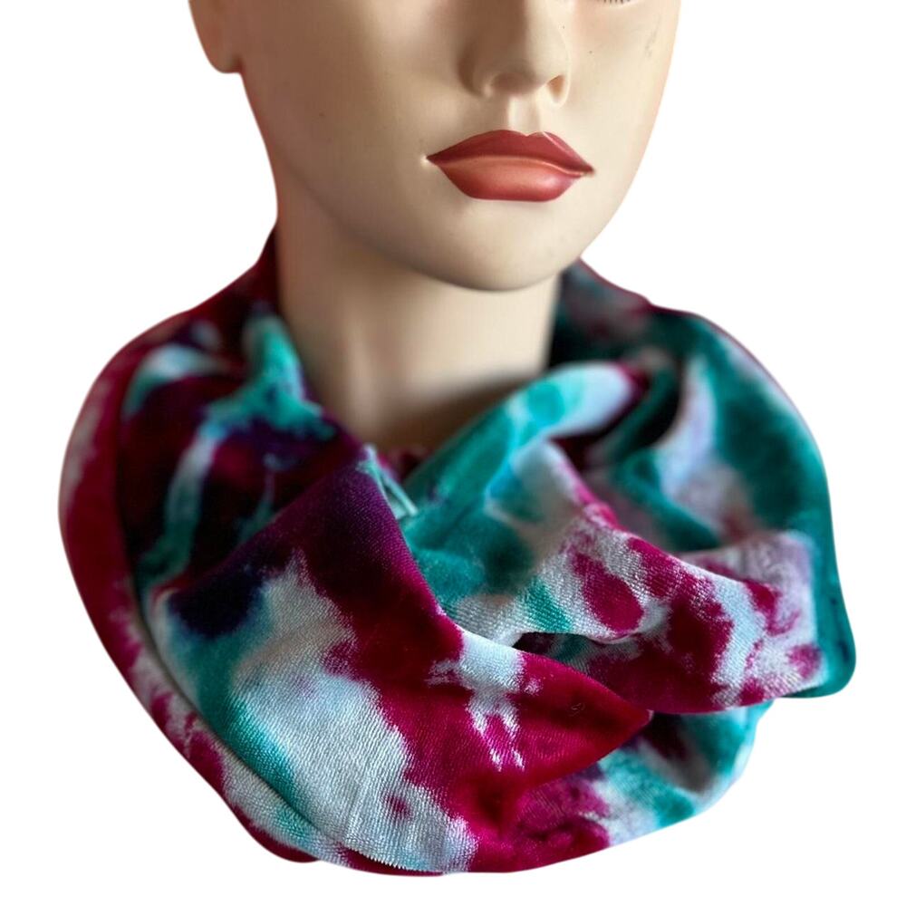 Brand New Handmade Organic Bamboo Tie Dye Infinity Scarf